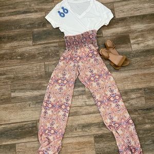 SOLD 3 for $20 Summer Floral-Mosaic Pants